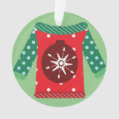 クリスマスツリーの落書きフォトオーナメント オーナメント (正面)
