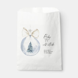 クリスマスツリーの装飾と弓ベビーシャワー フェイバーバッグ