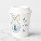 クリスマスツリーの装飾と弓ベビーシャワー 紙コップ (正面)