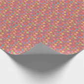 クリスマスツリーの装飾は赤 ラッピングペーパー (角)