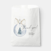 クリスマスツリーの装飾ベビーシャワーありがとう フェイバーバッグ (正面)