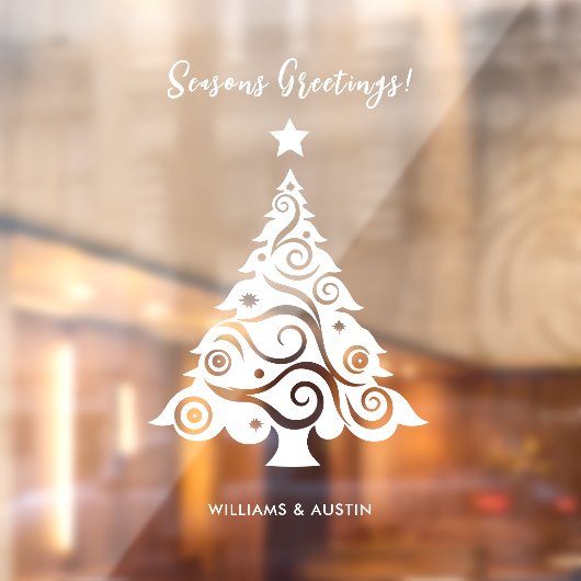 クリスマスツリーの装飾 ウィンドウサイン (シート2)