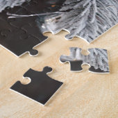 クリスマスツリーの装飾、フェスティバルの光の背景 ジグソーパズル (側面)