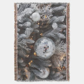 クリスマスツリーの装飾、フェスティバルの光の背景 スローブランケット (正面縦)