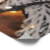 クリスマスツリーの装飾、フェスティバルの光の背景 ポスター (角)