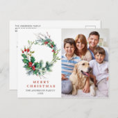 クリスマスツリーの装飾 ホリデーシーズンの写真 ポストカード (正面/裏面)