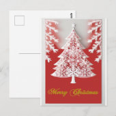 クリスマスツリーの装飾 ポストカード (正面/裏面)