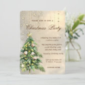 クリスマスツリーの貝殻 クリスマスパーティー 招待状 (スタンド正面)