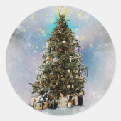 クリスマスツリーの贈り物、工芸品のシール ラウンドシール (正面)
