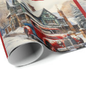 クリスマスツリーの赤いトラックのギフトを取得する時間 ラッピングペーパー (ロールコーナー)