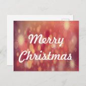 クリスマスツリーの赤い背景 シーズンポストカード (正面/裏面)