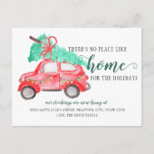 クリスマスツリーの車を移動した写真の休日を移動 案内ポストカード (正面)