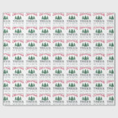 クリスマスツリーの農場 ラッピングペーパー (フラット)