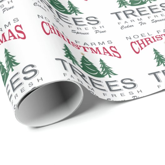 クリスマスツリーの農場 ラッピングペーパー (ロールコーナー)