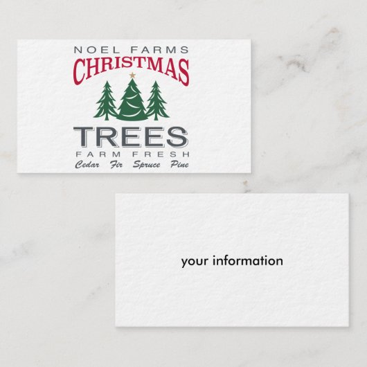 クリスマスツリーの農場 名刺 (正面/裏面)