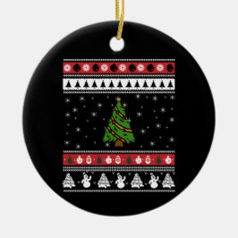 クリスマスツリーの醜いクリスマス セラミックオーナメント