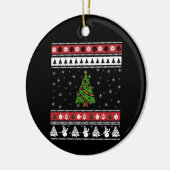 クリスマスツリーの醜いクリスマス セラミックオーナメント (左)