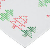 クリスマスツリーの醜いセーターパターン ロングテーブルランナー (コーナー)