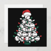 クリスマスツリーの野球サンタスポーツ シーズンカード (正面/裏面)