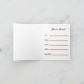 クリスマスツリーの雪の地球の招待状 招待状 (内部)