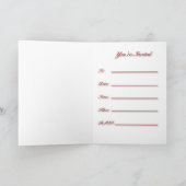 クリスマスツリーの雪の地球の招待状 招待状 (内部)