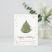 クリスマスツリーの雪の結晶に移動しました 案内ポストカード (スタンド正面)