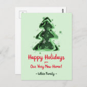 クリスマスツリーの雪の結晶を新しい家に移動 ポストカード (正面/裏面)