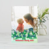 クリスマスツリーの雪の結晶 喜びに満ちた世界 シーズンカード (スタンド正面)