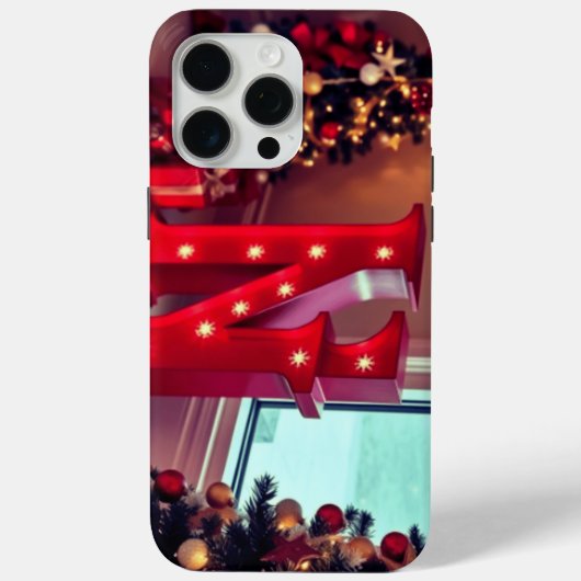 クリスマスツリーの飾られたイニシャル Case-Mate iPhoneケース (裏面)