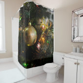 クリスマスツリーの飾り付け シャワーカーテン (インサイチュ)
