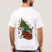 クリスマスツリーの飾り付け Tシャツ (裏面)