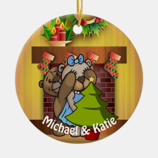 クリスマスツリーの驚き セラミックオーナメント (正面)