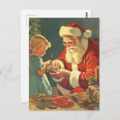クリスマスツリーの魔法のサンタ ポストカード (正面/裏面)