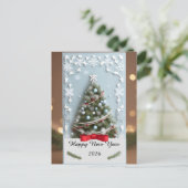 🎄 クリスマスツリーの魔法 ❄️ ホリデー ポストカード (スタンド正面)