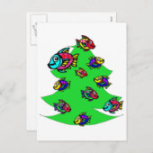 クリスマスツリーの魚 シーズンポストカード (正面/裏面)