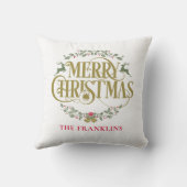 クリスマスツリーの鹿の家族オリジナルデザイン クッション (裏面)