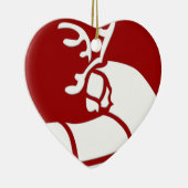 クリスマスツリーの鹿の飾り ホリデーシーズンの装飾 セラミックオーナメント (右)