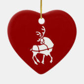 クリスマスツリーの鹿の飾り ホリデーシーズンの装飾 セラミックオーナメント (裏面)
