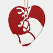 クリスマスツリーの鹿の飾り ホリデーシーズンの装飾 セラミックオーナメント (左)