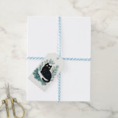 クリスマスツリーの黒猫かわいい ギフトタグ (より糸付き)