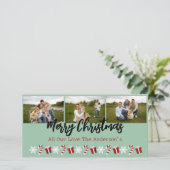 クリスマスツリーの3枚写真コラージュ - あなただけの特別なデザイン シーズンカード (スタンド正面)