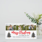 クリスマスツリーの3枚写真コラージュ - あなただけの特別なデザイン シーズンカード (スタンド正面)