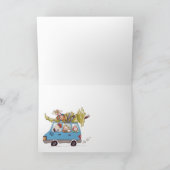 クリスマスツリーのHuggerの休日カード シーズンカード (内部)