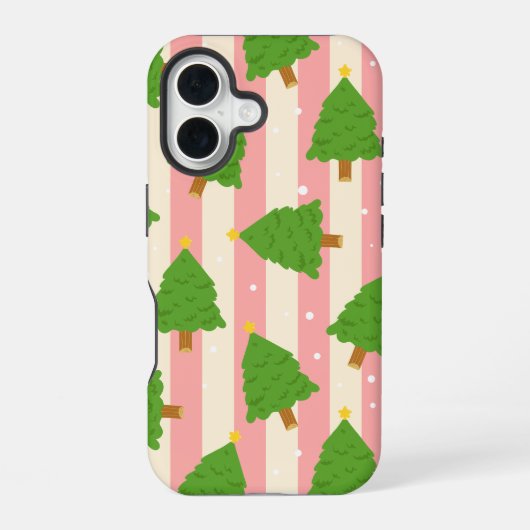 クリスマスツリーのiPhone / iPadケース iPhone 16ケース (裏面)