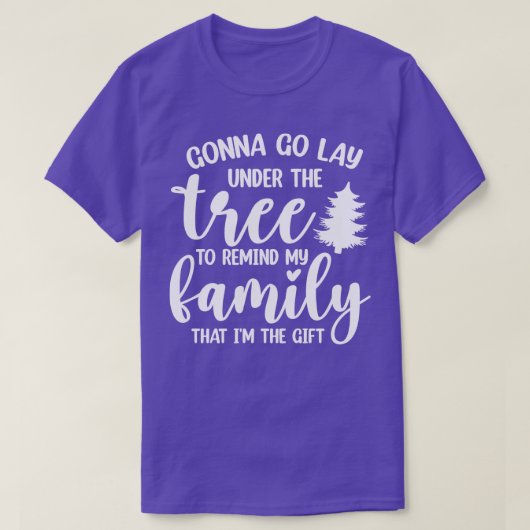 クリスマスツリーのTシャツの下に寝る Tシャツ (デザイン正面)