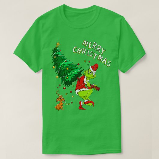 クリスマスツリーのTシャツを盗む Tシャツ (デザイン正面)