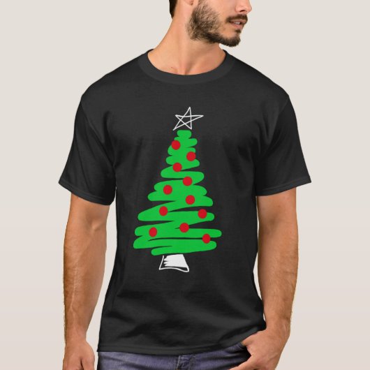 クリスマスツリーのTシャツ Tシャツ (正面)