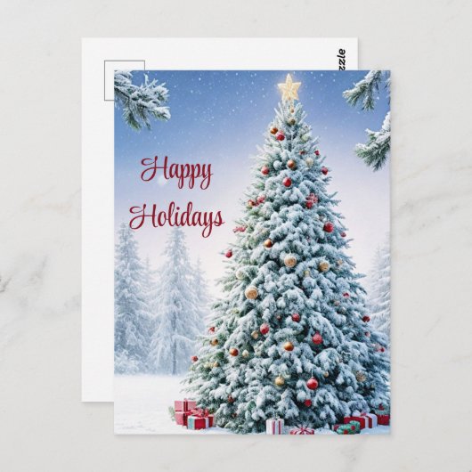 クリスマスツリーはがき ポストカード (正面/裏面)