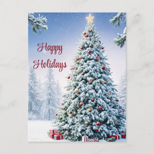 クリスマスツリーはがき ポストカード (正面)