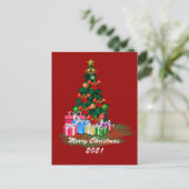 クリスマスツリーはがき ポストカード (スタンド正面)